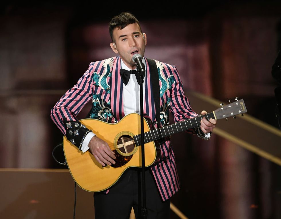 hollywood, ca   march 04  recording artist sufjan stevens performs onstage during the 90th annual academy awards at the dolby theatre at hollywood  highland center on march 4, 2018 in hollywood, california  photo by kevin wintergetty images