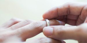 Finger, Hand, Skin, Ring, Wedding ring, Nail, Fashion accessory, Jewellery, Wrist, Wedding ceremony supply, 