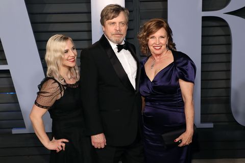 Mark and Marilou attend the 2018 Vanity Fair Oscar Party with their daughter, Chelsea. 