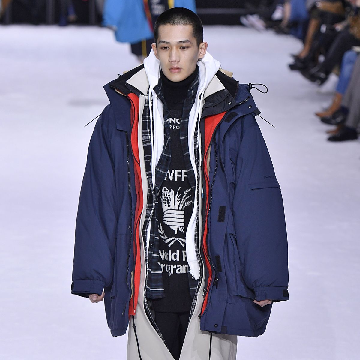 Balenciaga's $9,000 Layered Coat at Paris Fashion Week Reminds People of  Friends' Joey Tribbiani