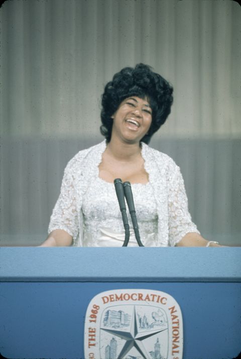 Singer Aretha Franklin at the Democratic National Convention