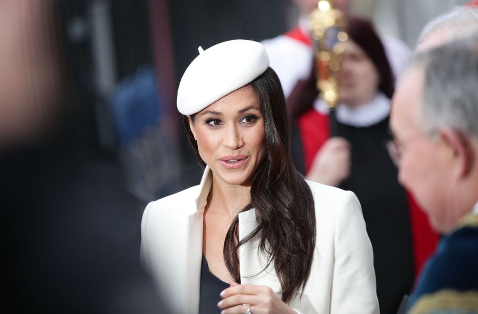 meghan markle leaves the commonwealth service at westminster abbey, london photo by yui mokpa images via getty images