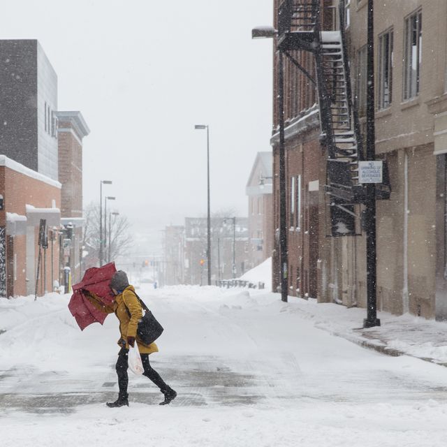 Snow, Winter, Blizzard, Winter storm, Urban area, Freezing, Street, Pedestrian, Infrastructure, Neighbourhood, 