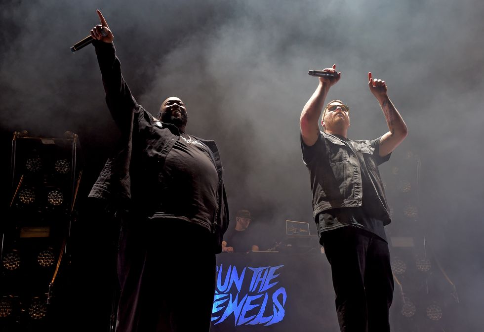 los angeles, ca   march 14  killer mike l and el p of run the jewels perform onstage at staples center on march 14, 2018 in los angeles, california  photo by kevin wintergetty images