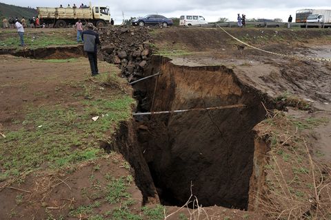 Crack in the earth in Kenya