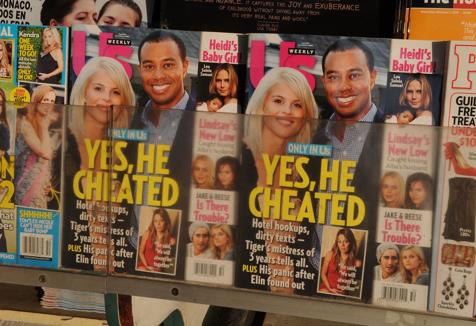 The cover of Us Weekly magazine featuring the story on Tiger Woods in December 2019