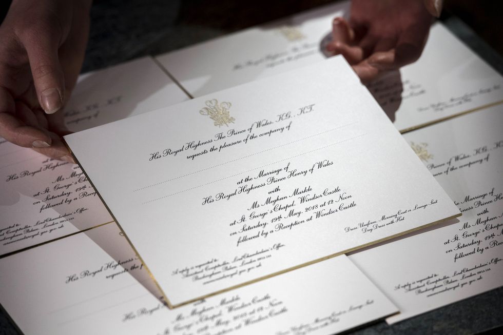 Invitaciones a la boda del príncipe Harry y Meghan Markle
