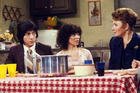 Scott Baio, Erin Moran, and Marion Ross on ​Happy Days ​in 1981.​​