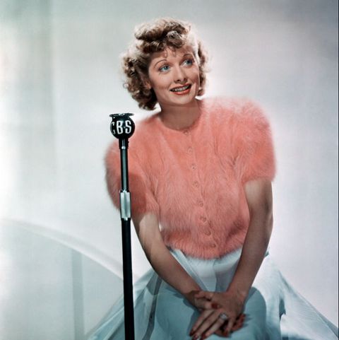 los angeles   march 1 cbs radio actress lucille ball poses for a color portrait lucille ball is a comedienne on phil bakers cbs radio program the phil baker show image dated march 1, 1938 hollywood, ca photo by cbs via getty images