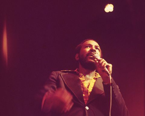 Marvin Gaye Performs On Stage