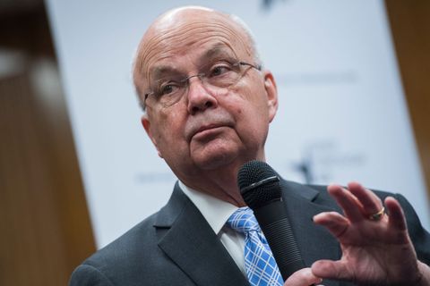 united states   april 19 former cia director michael hayden, participates in a briefing in dirksen building titled us national security and the travel ban, on april 19, 2018 the event was hosted by human rights first and only through us photo by tom williamscq roll call