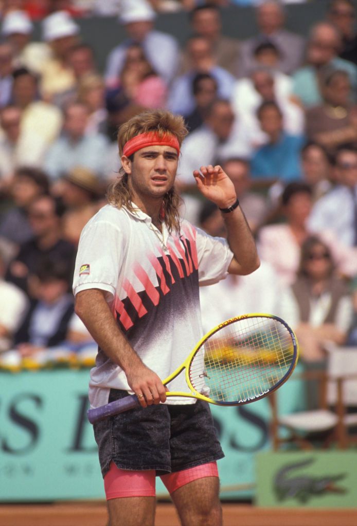 andre agassi lors de la finale du tournoi de tennis de roland garros le 10 juin 1990 à paris, france photo by manuela dupontgamma rapho via getty images