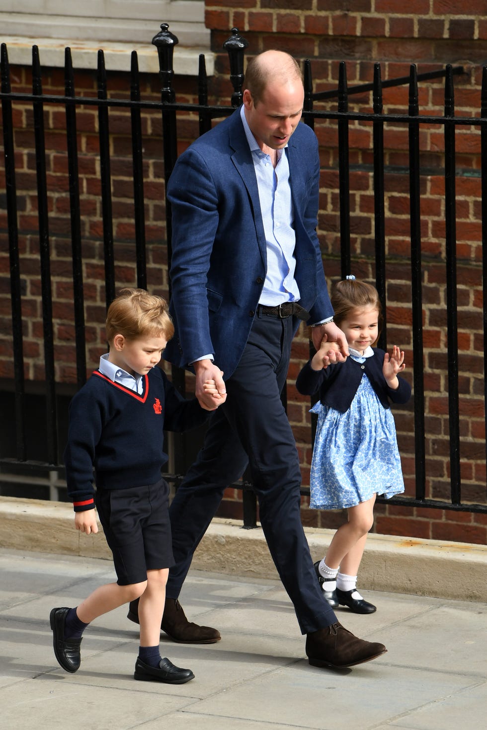 Prince George and Princess Charlotte Meet Royal Baby 3 at the Lindo Wing