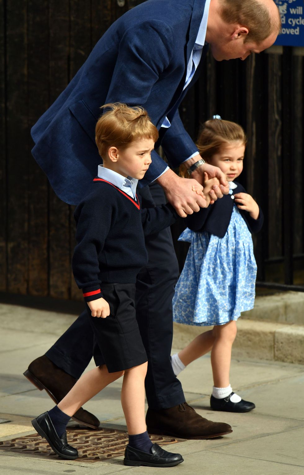 Prince George and Princess Charlotte Meet Royal Baby 3 at the Lindo Wing