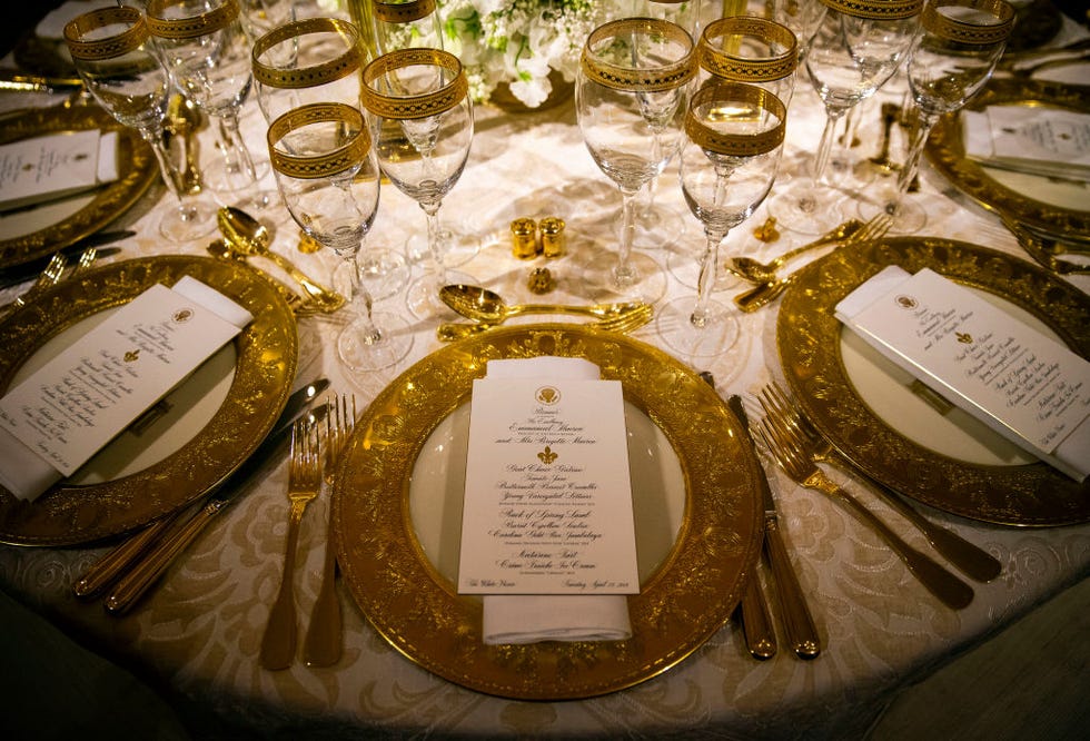 Donald Trump First State Dinner - White House State Dinner With France