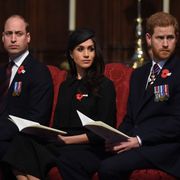 london, england   april 25  prince william, duke of cambridge, meghan markle and prince harry attend an anzac day service at westminster abbey on april 25, 2018 in london, england photo by eddie mulholland   wpa poolgetty images