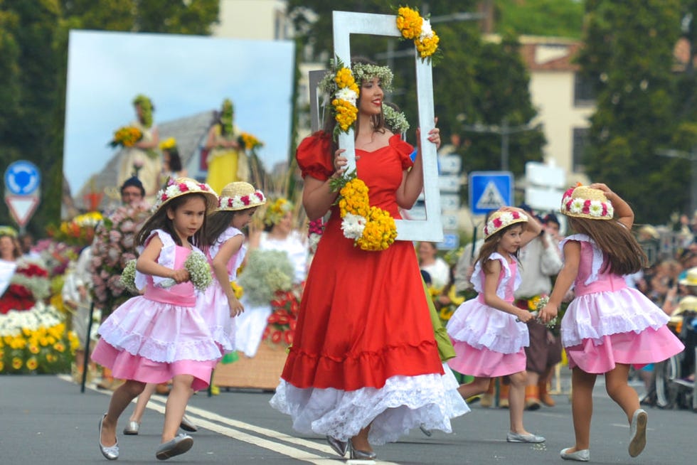 madeira flower festival parade 2018 in funchal, the capital of madeira island the flower festival is one of madeira biggest celebrations and a tribute to the extraordinary contact of its dwellers with flowers and springtime on sunday, april 22, 2018, in funchal, madeira island, portugal photo by artur widaknurphoto via getty images
