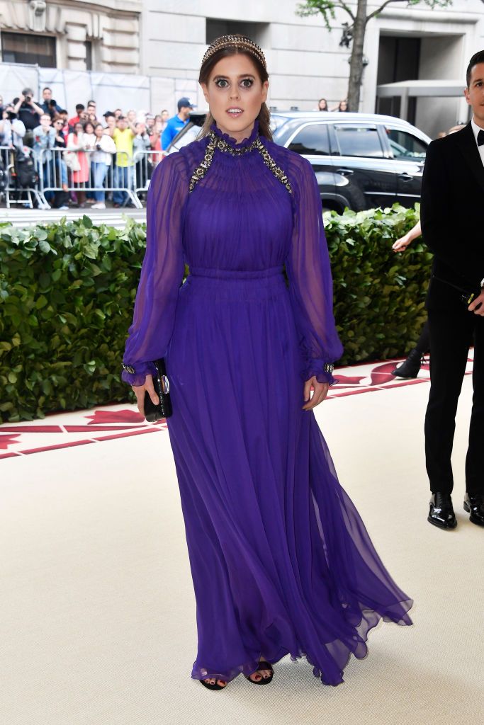 Princess Beatrice Owned the 2018 Met Gala in a Regal Purple Gown