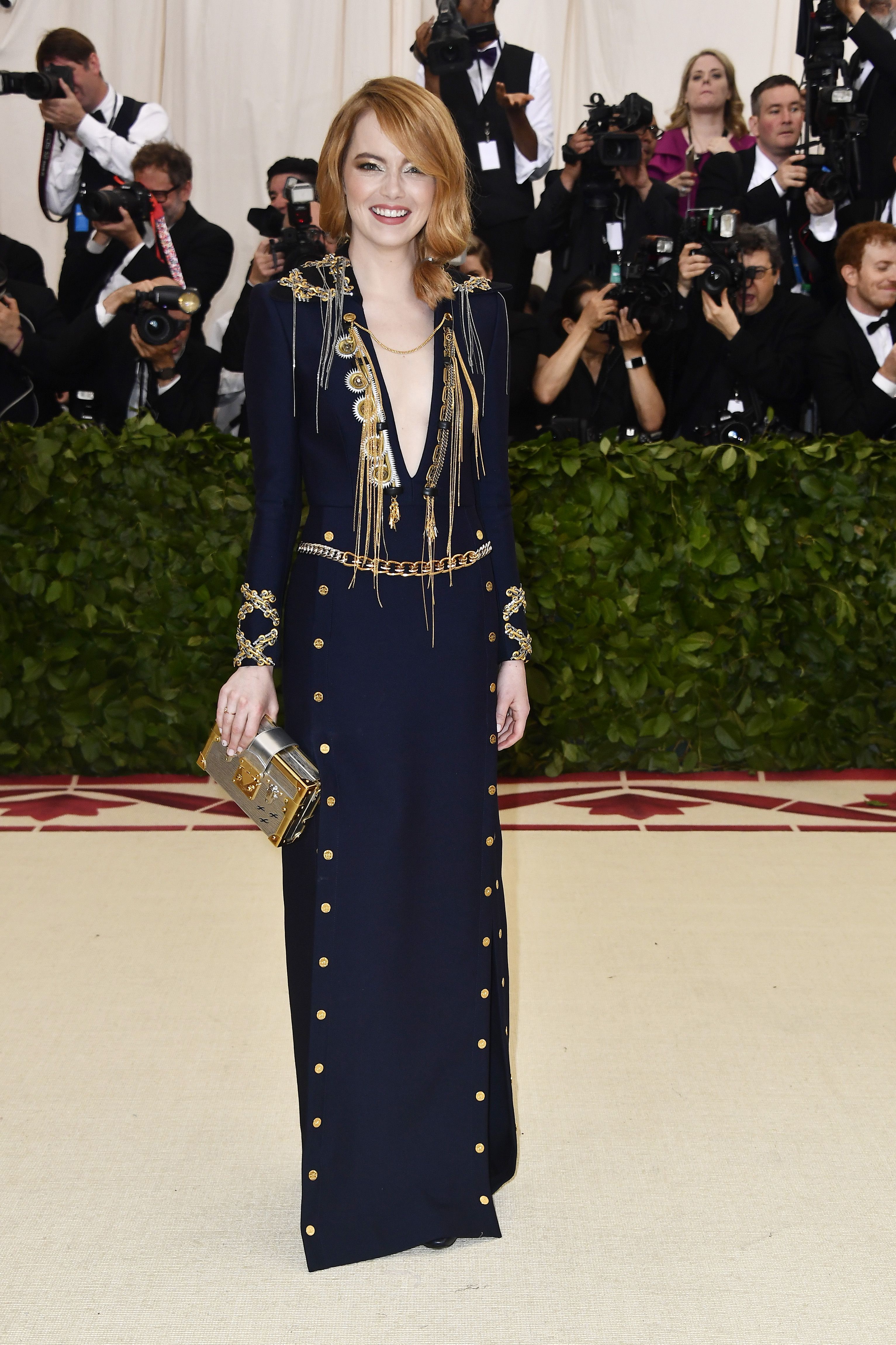 Met Gala 2018: Emma Stone is glamorous in navy Louis Vuitton gown