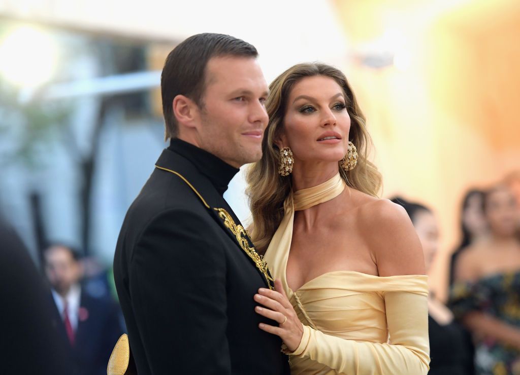 new york, ny   may 07 tom brady and gisele bundchen attends the heavenly bodies fashion  the catholic imagination costume institute gala at the metropolitan museum of art on may 7, 2018 in new york city  photo by matt winkelmeyermg18getty images for the met museumvogue