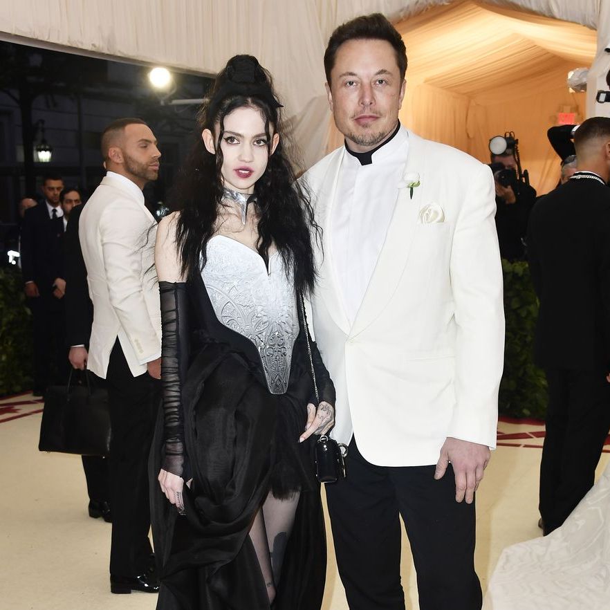 new york, ny   may 07 grimes and elon musk attend the heavenly bodies fashion  the catholic imagination costume institute gala at the metropolitan museum of art on may 7, 2018 in new york city  photo by frazer harrisonfilmmagic
