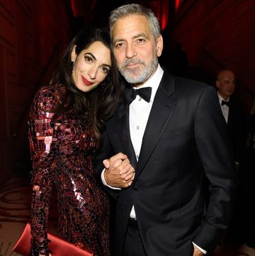 new york, ny   may 07  amal clooney l and george clooney attend the heavenly bodies fashion  the catholic imagination costume institute gala at the metropolitan museum of art on may 7, 2018 in new york city  photo by kevin mazurmg18getty images for the met museumvogue