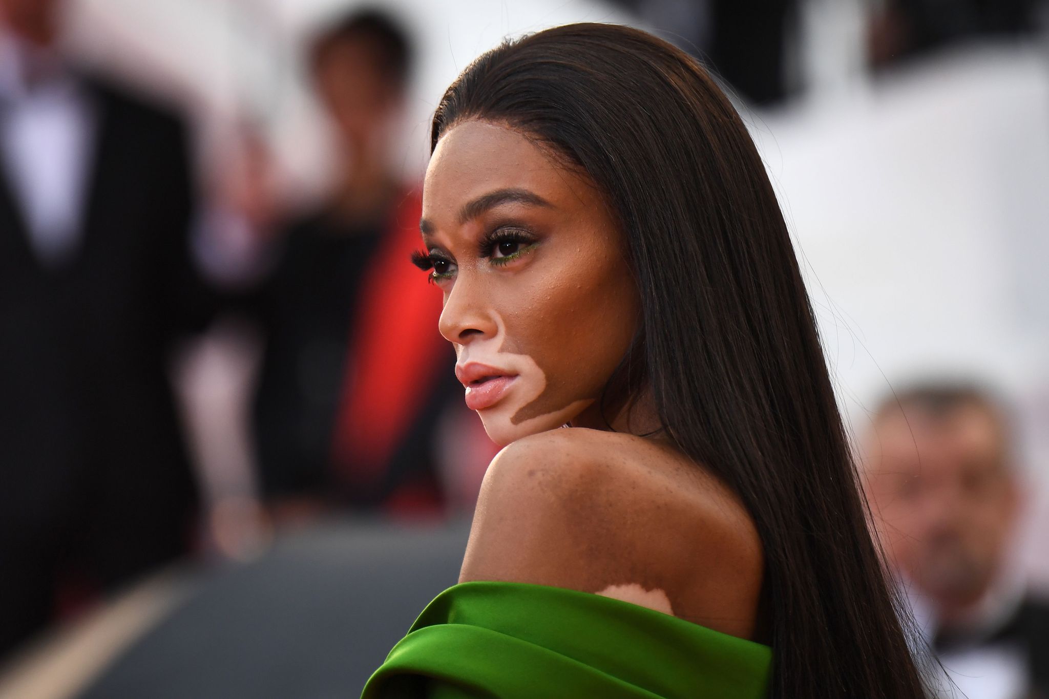 canadian model winnie harlow poses as she arrives on may 14, 2018 for the screening of the film blackkklansman at the 71st edition of the cannes film festival in cannes, southern france photo by anne christine poujoulat  afp        photo credit should read anne christine poujoulatafp via getty images