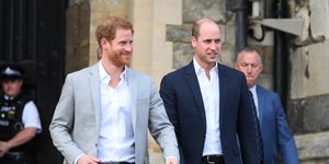 windsor, england   may 18  l r prince harry and  prince william, duke of cambridge embark on a walkabout ahead of the royal wedding of prince harry and meghan markle on may 18, 2018 in windsor, england  photo by shaun botterillgetty images