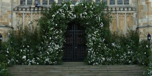 The flowers at St. George's chapel.