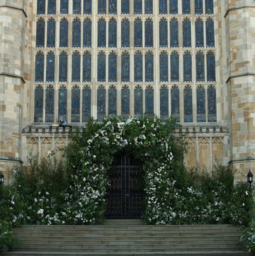 The flowers at St. George's chapel.