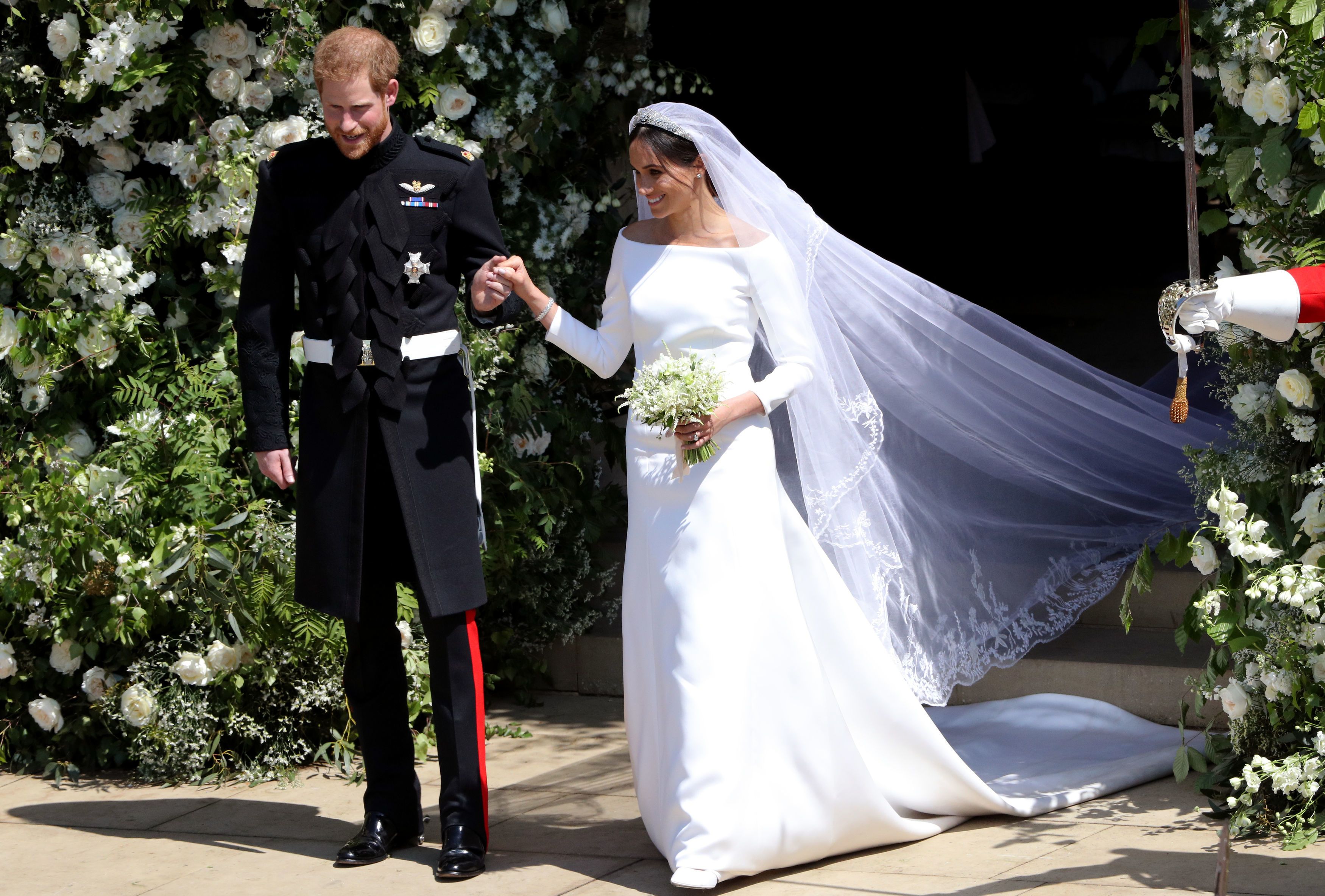 Elegant Stella McCartney Wedding Dress Inspired by Meghan Markle