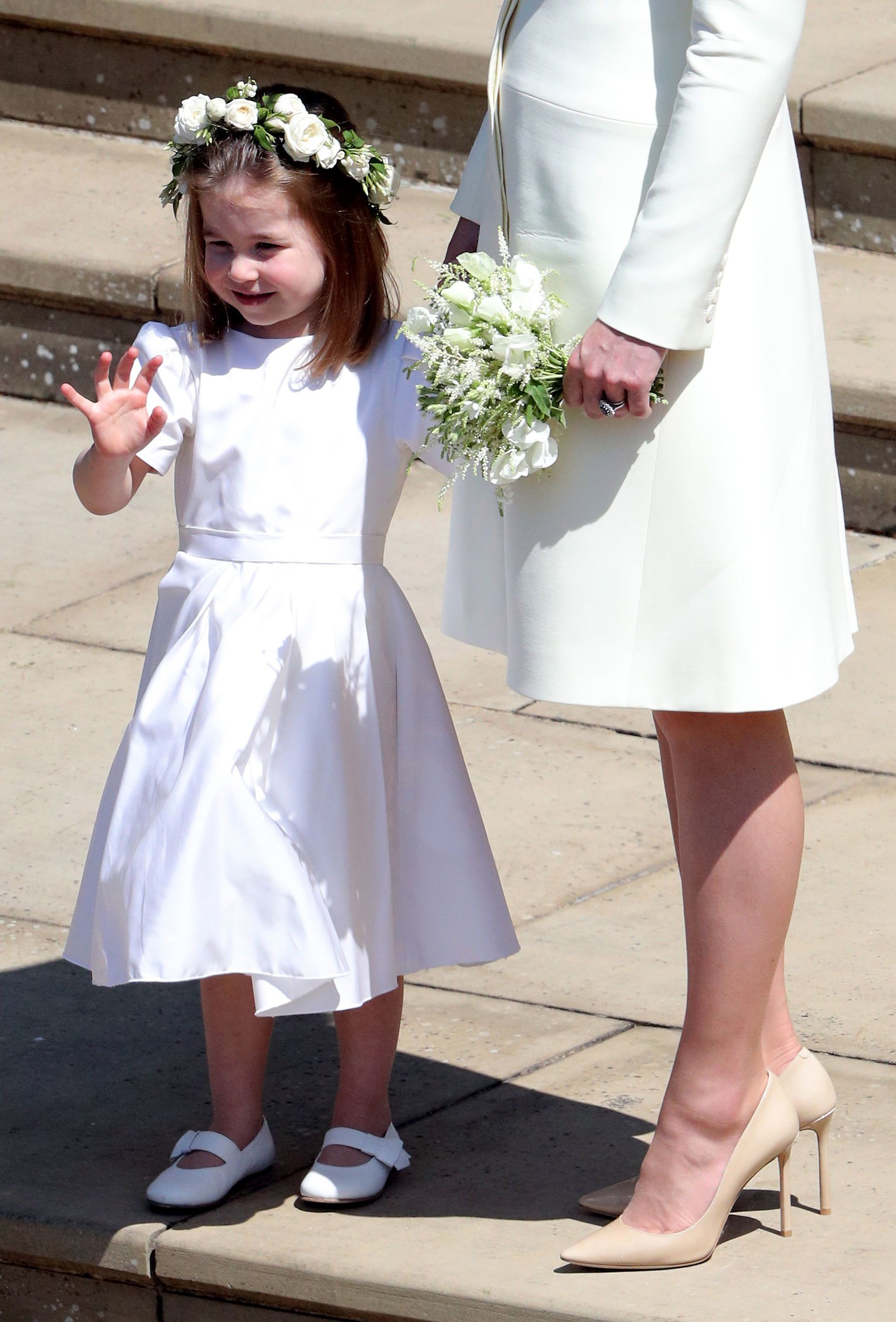 Meghan Markle Gave Her Royal Wedding Bridesmaids Monogrammed White Leather Aquazurra Shoes