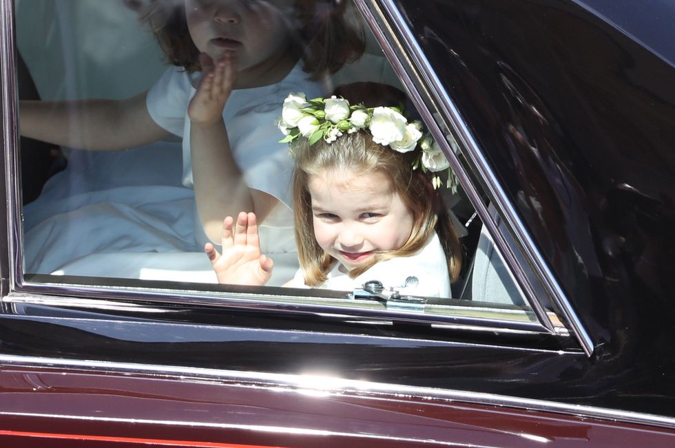Princess Charlotte waving to the public at the Royal Wedding is the cutest thing ever