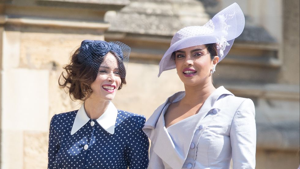 Abigail Spencer and Priyanka Chopra attend the Royal Wedding​ in wedding hats