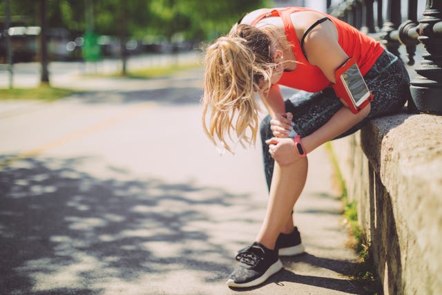 girl runner injured