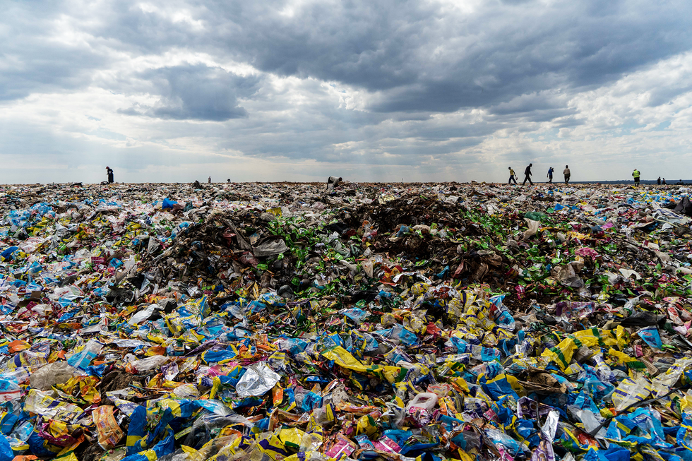 topshot   recyclers are seen scouring richmond sanitary landfill site for material on 2 june 2018   plastic waste remains a challenging waste management issue due to its non biodegrable nature, if not managed properly plastic end up as litter polluting water ways, wetlands and storm drains causing flash flooding around zimbabwe's cities and towns urban and rural areas are fighting the continuous battle against a scourge of plastic litteron june 5, 2018 the united nations mark the world environment day which plastic pollution is the main theme this year photo by zinyange auntony  afp        photo credit should read zinyange auntonyafp via getty images