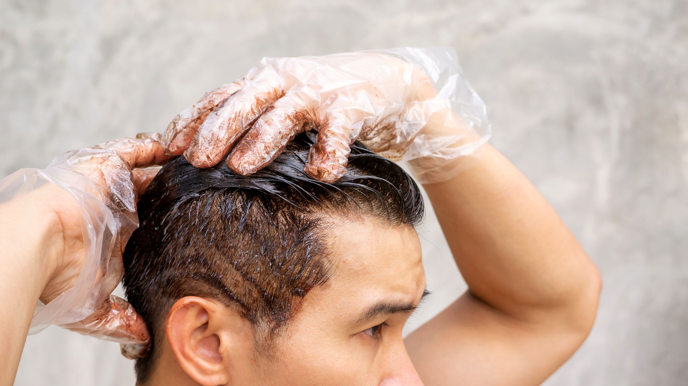 Blue hair highlights color cute boy nyc salon  Seagull Salon