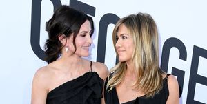 hollywood, ca   june 07 courteney cox and jennifer aniston attend the american film institutes 46th life achievement award gala tribute to george clooney at dolby theatre  on june 7, 2018 in hollywood, california  photo by steve granitzwireimage