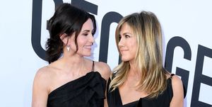 hollywood, ca   june 07 courteney cox and jennifer aniston attend the american film institutes 46th life achievement award gala tribute to george clooney at dolby theatre  on june 7, 2018 in hollywood, california  photo by steve granitzwireimage