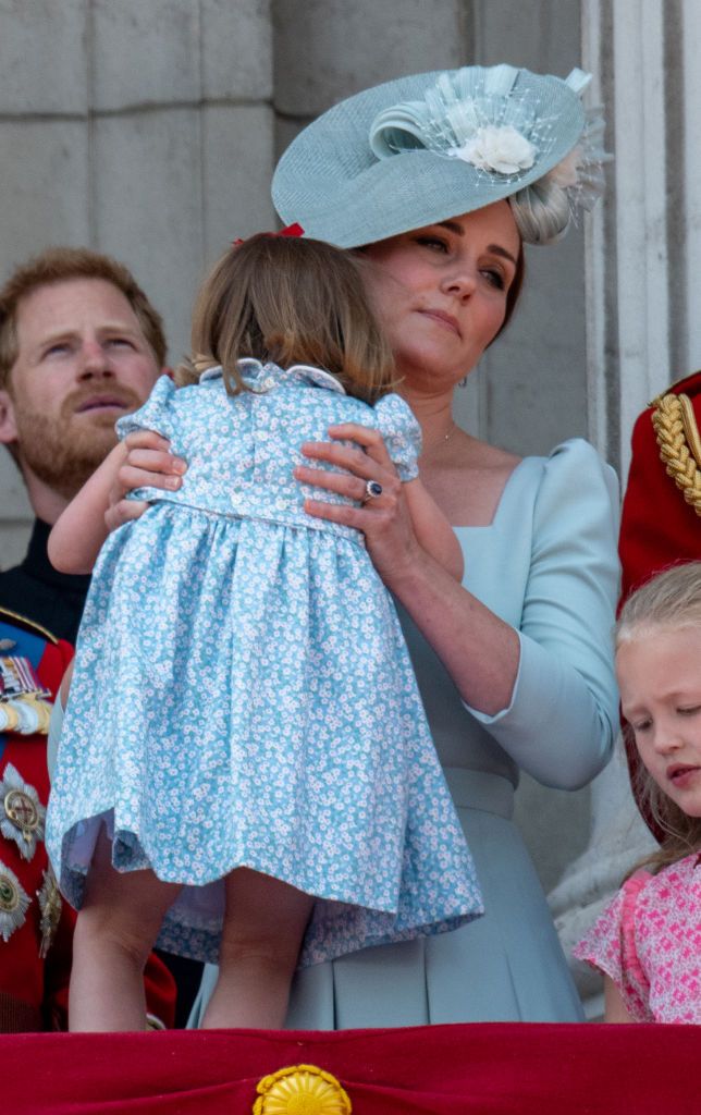 Kate Middleton, Prince William, and Princess Charlotte at Trooping the Colour 2018