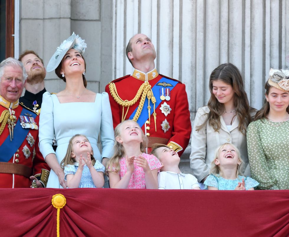 Kate Middleton, Prince William, Prince George, Princess Charlotte at Trooping the Colour 2018