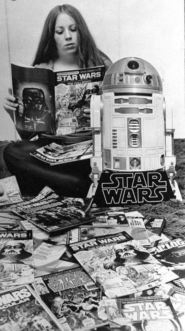 united states   october 04  linda cappel with her collection of "star wars" memorabilia  photo by bob kollerny daily news archive via getty images
