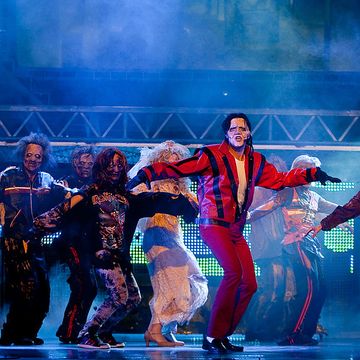 madrid, spain march 11 dancers perform michael jacksons thriller during the presentation of the show la magia continua a musical tribute to michael jacksin at lope de vega theatre on march 11, 2010 in madrid, spain photo by eduardo parragetty images