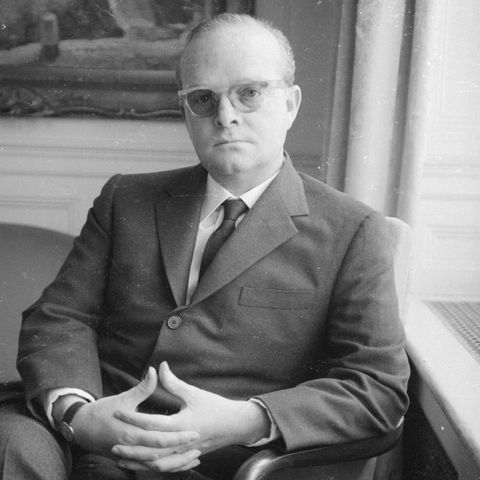 14th march 1966  american novelist truman capote 1924   1984 sits with his hands clasped  photo by john downingexpressgetty images