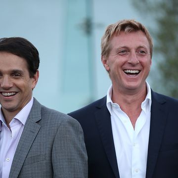 west hollywood, ca   june 19  l r ralph macchio and william zabka attend a private party celebrating hit youtube originals cobra kai, impulse and ryan hansen solves crimes on television at the london west hollywood on june 19, 2018 in west hollywood, california  photo by phillip faraonegetty images for youtube originals