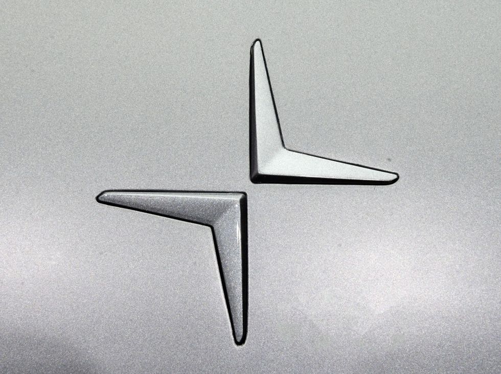 07 march 2018, switzerland, geneva the logo of carmaker polestar is displayed  during the 2nd press day at the 2018 geneva motor show the  geneva motor show runs from 8 march to 18 march 2018 photo uli deckdpa photo by uli deckpicture alliance via getty images