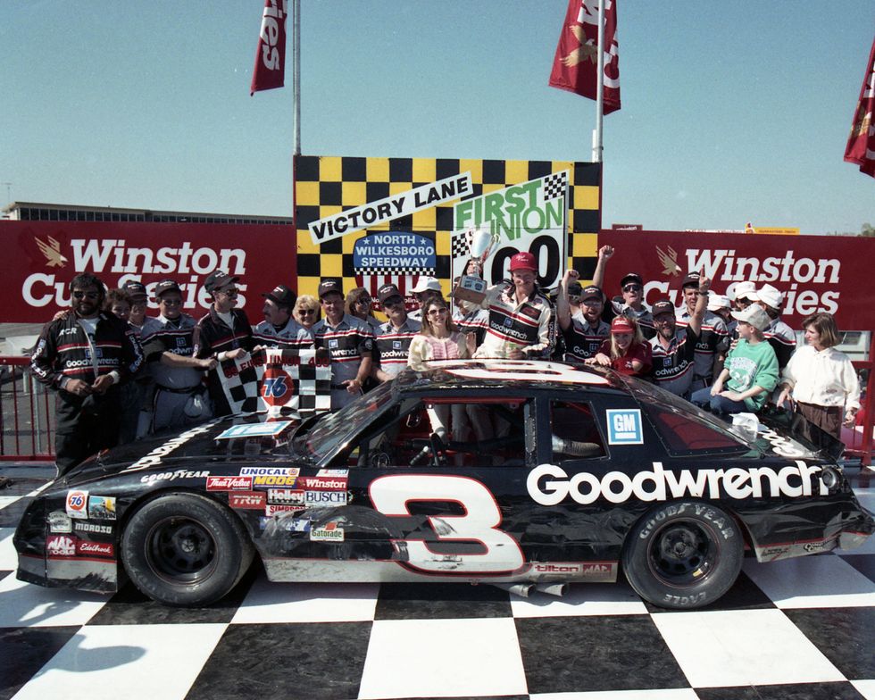 north wilkesboro, nc april 16, 1989 dale earnhardt won the first union 400 at north wilkesboro on the re introduced goodyear radial tires, which proved to be more consistent than bias ply tires photo by isc archivescq roll call group via getty images