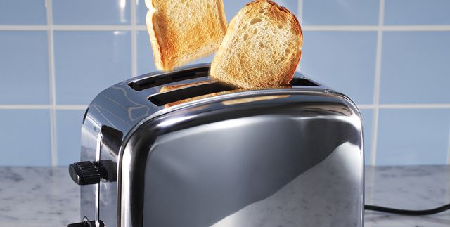 Toasts in a toaster.