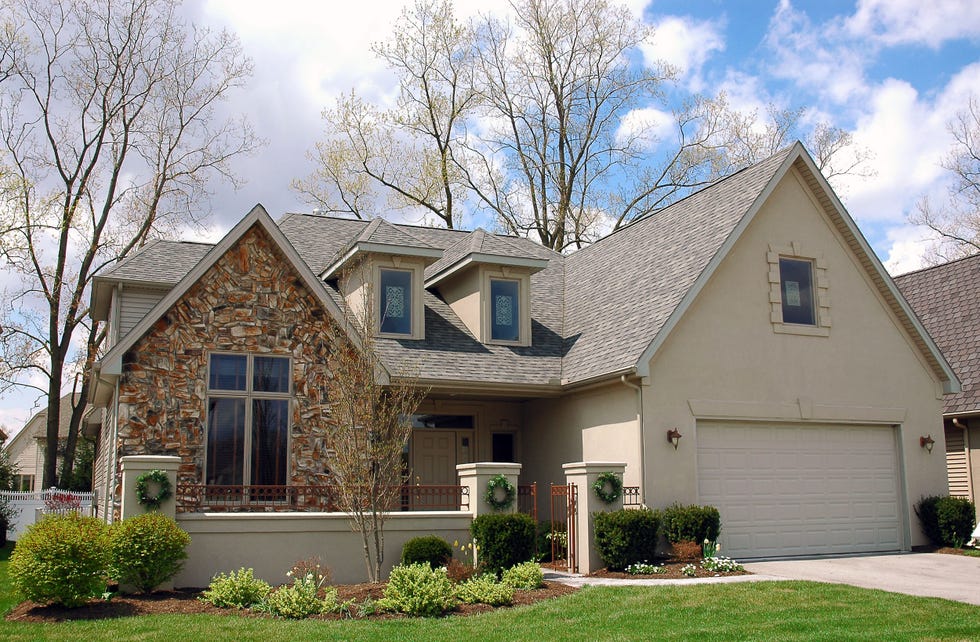 a house with a garage