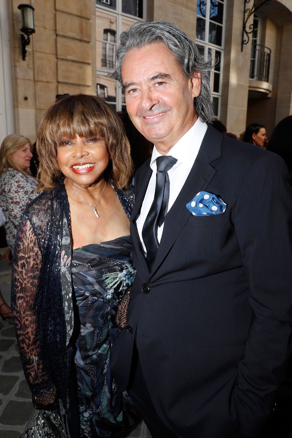 paris, france july 03 singer tina turner and her husband erwin bach attend the giorgio armani prive haute couture fall winter 20182019 show as part of paris fashion week on july 3, 2018 in paris, france photo by bertrand rindoff petroffgetty images
